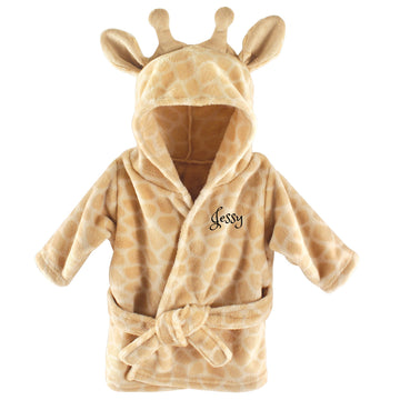 Personalized Plush Baby Bathrobe - GIRAFFE